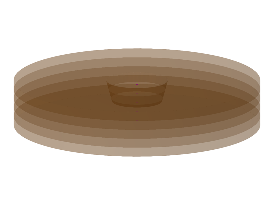 Modelo 003982 | FUP008 | Macizo de suelo circular con cimentación circular