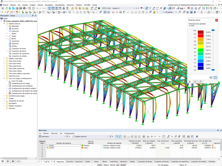 Deformaciones por viento en X (© Maderas Besteiro)