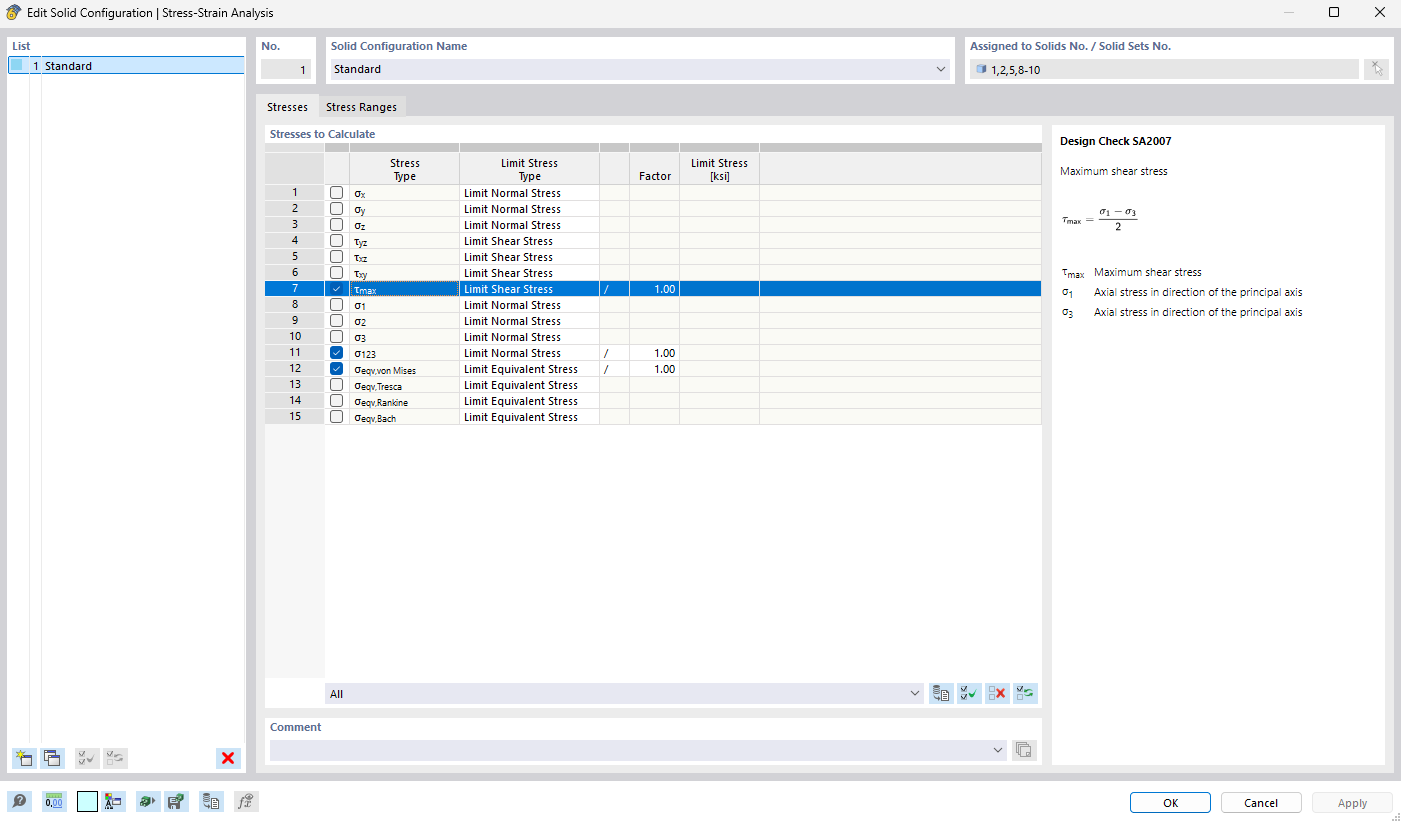 Visualización de tensiones límite dentro de una configuración sólido en contextos estructurales