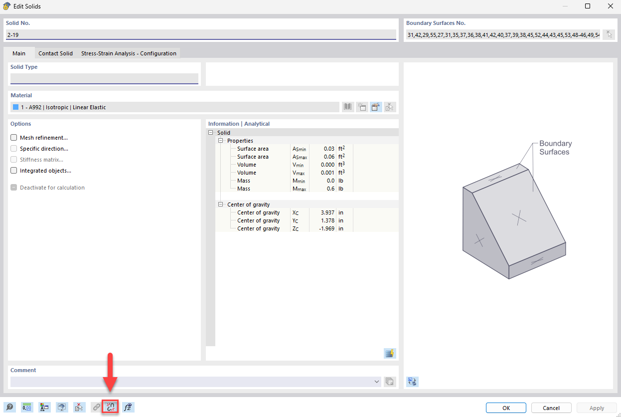 Procesos de trabajo técnicos en el análisis de una estructura sólida utilizando una aplicación de software.