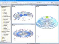 Articulaciones de las barras del techo y de los paneles (© ARTEMIS INGENIEUR)