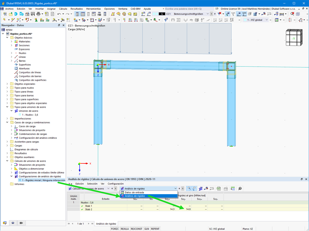 Característica 002639 | Cálculo de la rigidez inicial Sj,ini