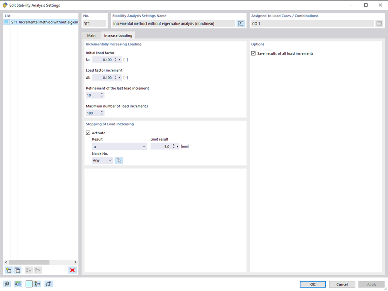 FAQ 005397 | ¿Puedo aumentar gradualmente la carga en RFEM 6 o RSTAB 9?