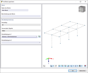 El cuadro de diálogo muestra opciones para guardar bloques con diferentes configuraciones.