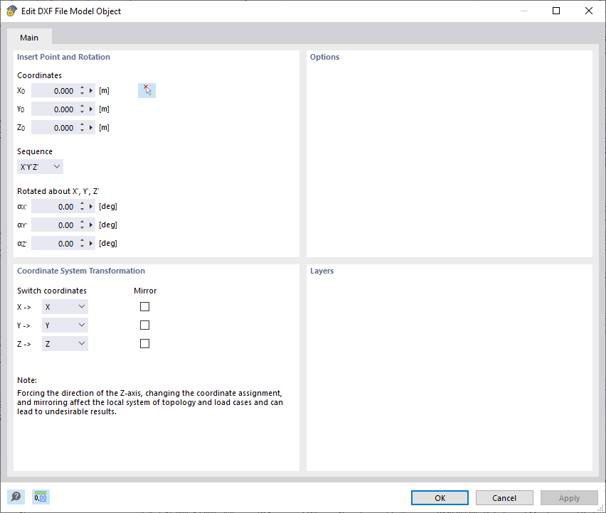 Configuración para la exportación DXF / AutoCAD