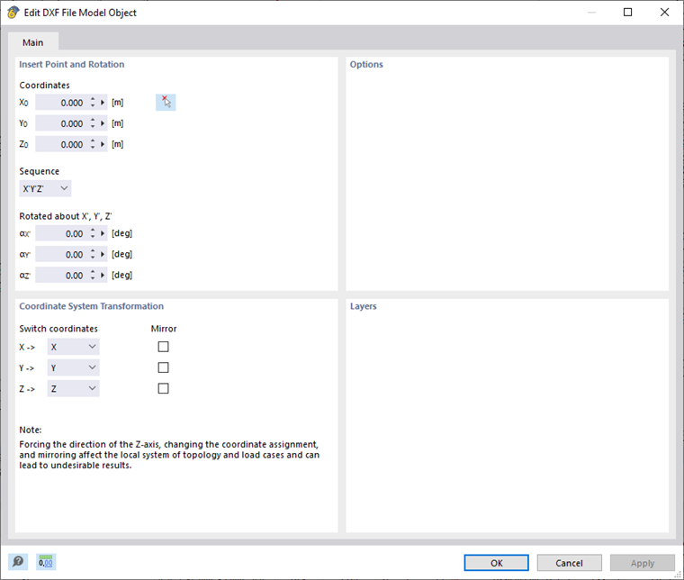 Configuración para la exportación DXF / AutoCAD