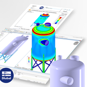 Tanque de acero inoxidable | Modelo estructural de RFEM 6 para descargar