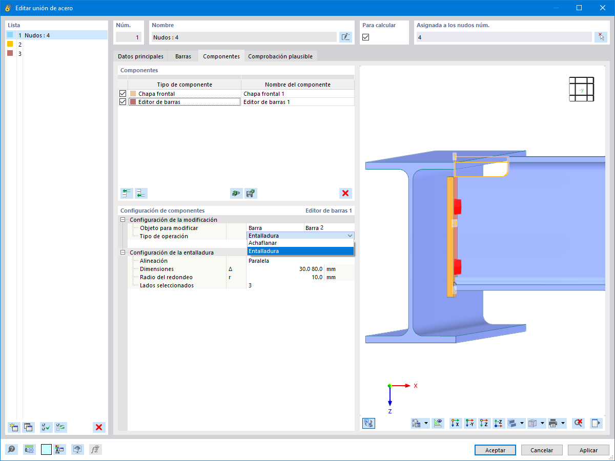 Característica 002647 | Mejora del componente "Editor de barras"