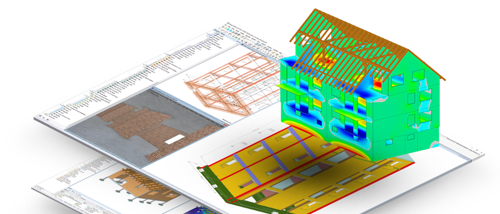 Visualización del cálculo de una vivienda de ladrillo con modelos de elementos finitos no lineales.