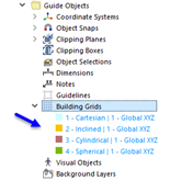 Tipos preestablecidos para rejillas de construcción