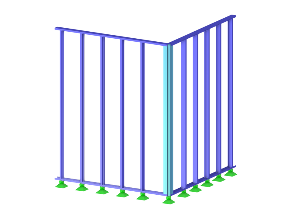 Modelo 004466 | Panel de estructura de acero doble