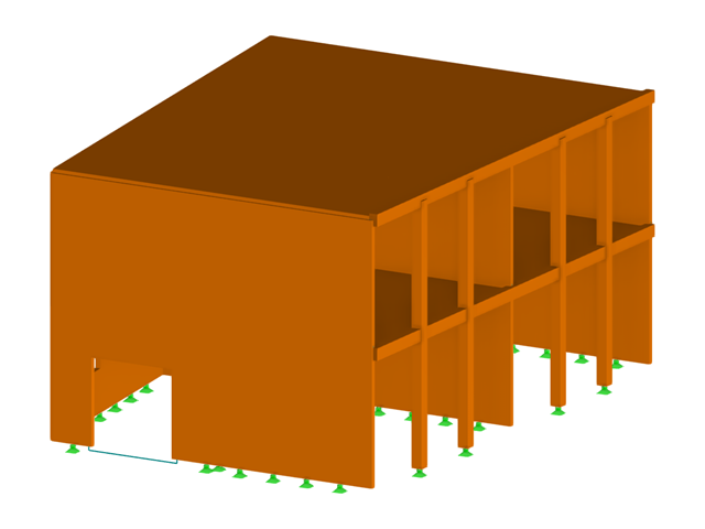 Modelo 004478 | Edificio de madera contralaminada (CLT) - Articulaciones lineales