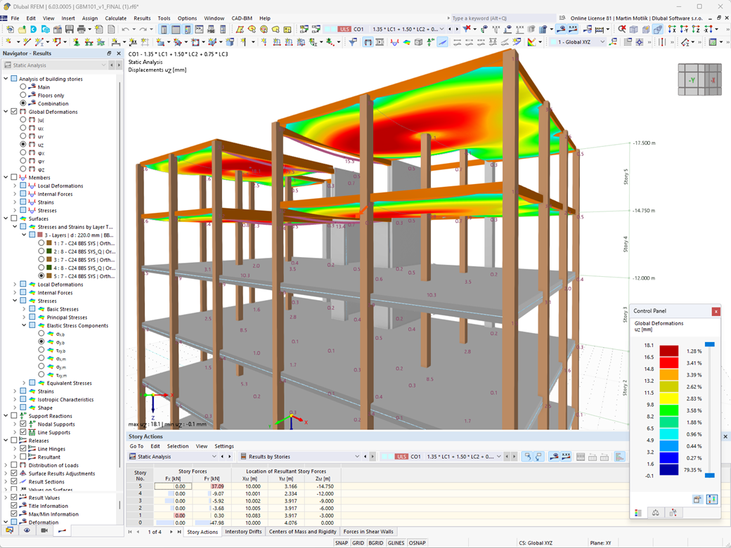 Modelo de edificio para RFEM 6