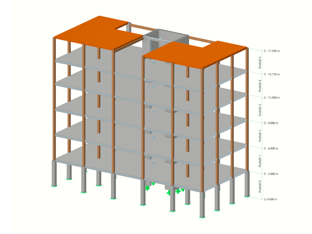 Modelo 004486 | Edificio de varios pisos