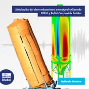 Simulación del derrumbamiento estructural utilizando RFEM y Bullet Constraints Builder