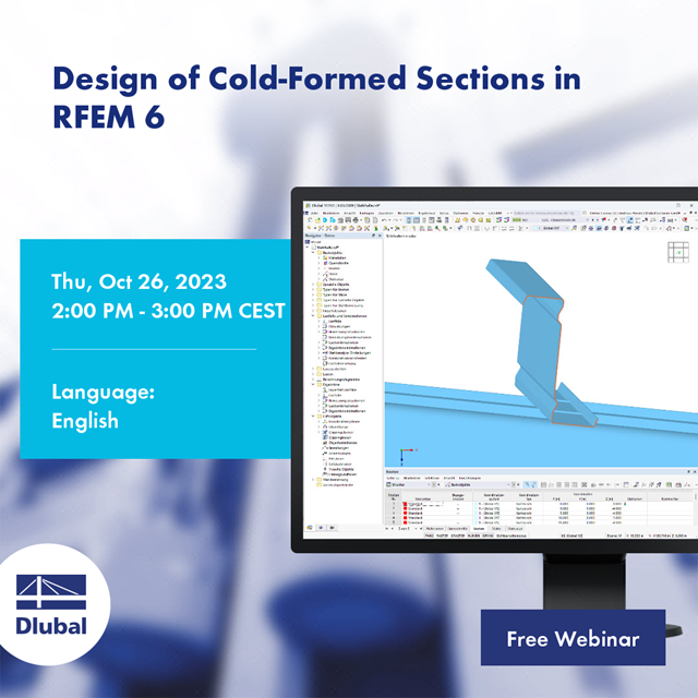 Diseño de secciones de perfiles conformados en frío en RFEM 6