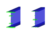 Apoyo fijo y aproximación del apoyo en horquilla en RFEM 5/RFEM 6