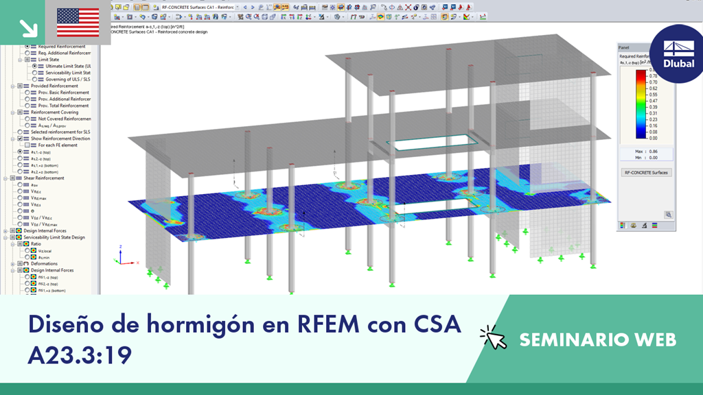 Diseño de hormigón en RFEM con CSA A23.3:19