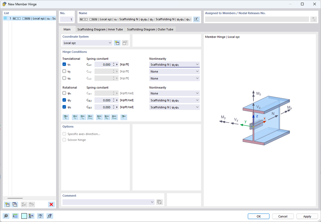 Característica 002723 | Articulación del andamio