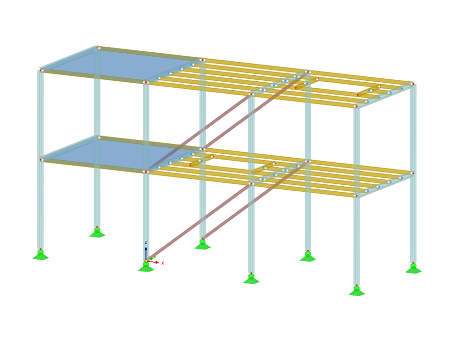 Modelo 004678 | Estructura de acero industrial | Análisis en el dominio del tiempo