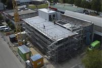 Edificio de oficinas de obras municipales en Kirchheim unter Teck en fase de construcción | © Rothoblaas