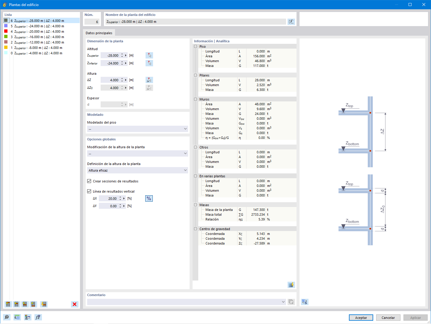 Definición de planta con el complemento Modelo de edificio (KB1866)