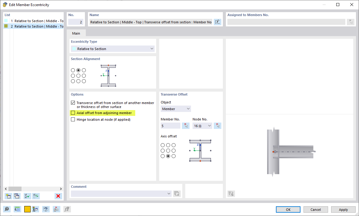 Definición de excentricidad de barra