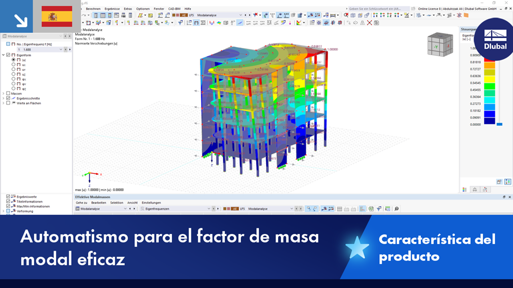 Representación de métodos automatizados para lograr factores eficaces de masas modales en cálculos estructurales