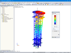 Modelo de RFEM con vibraciones naturales (© SAQQARA Ingeniería)