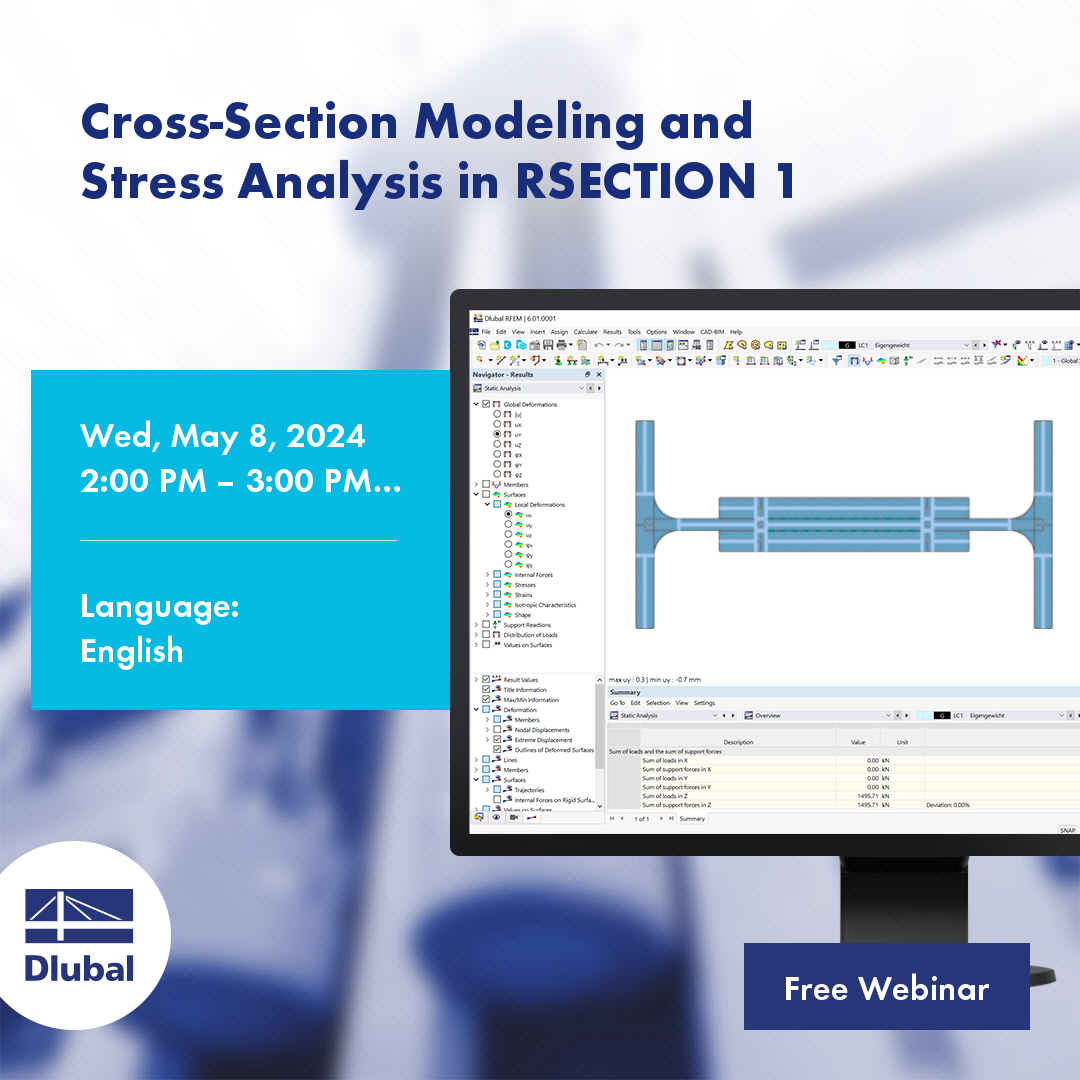 Modelado de secciones y\n análisis de tensiones en RSECTION 1