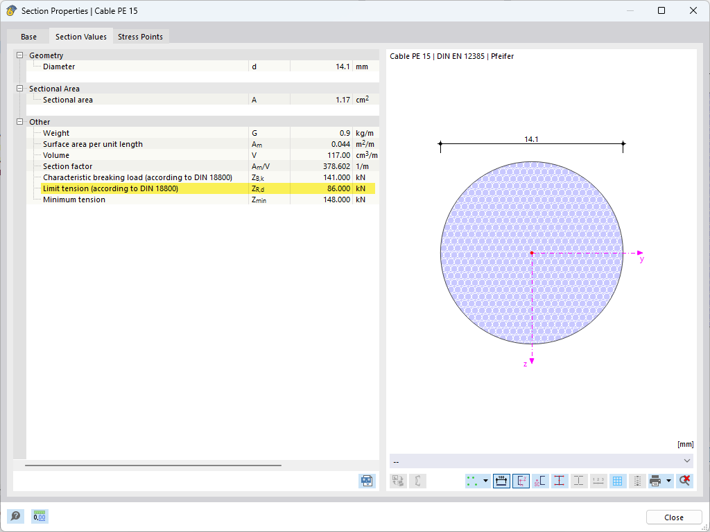 KB 001880 | Cálculo de estructuras de cables en RFEM 6 y RSTAB 9