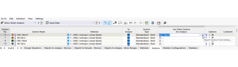 Importar otra sección de la biblioteca
