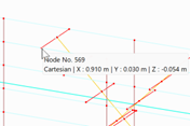 Pregunta frecuente 005509 | ¿Puedo mostrar las coordenadas de los nudos en el modelo?