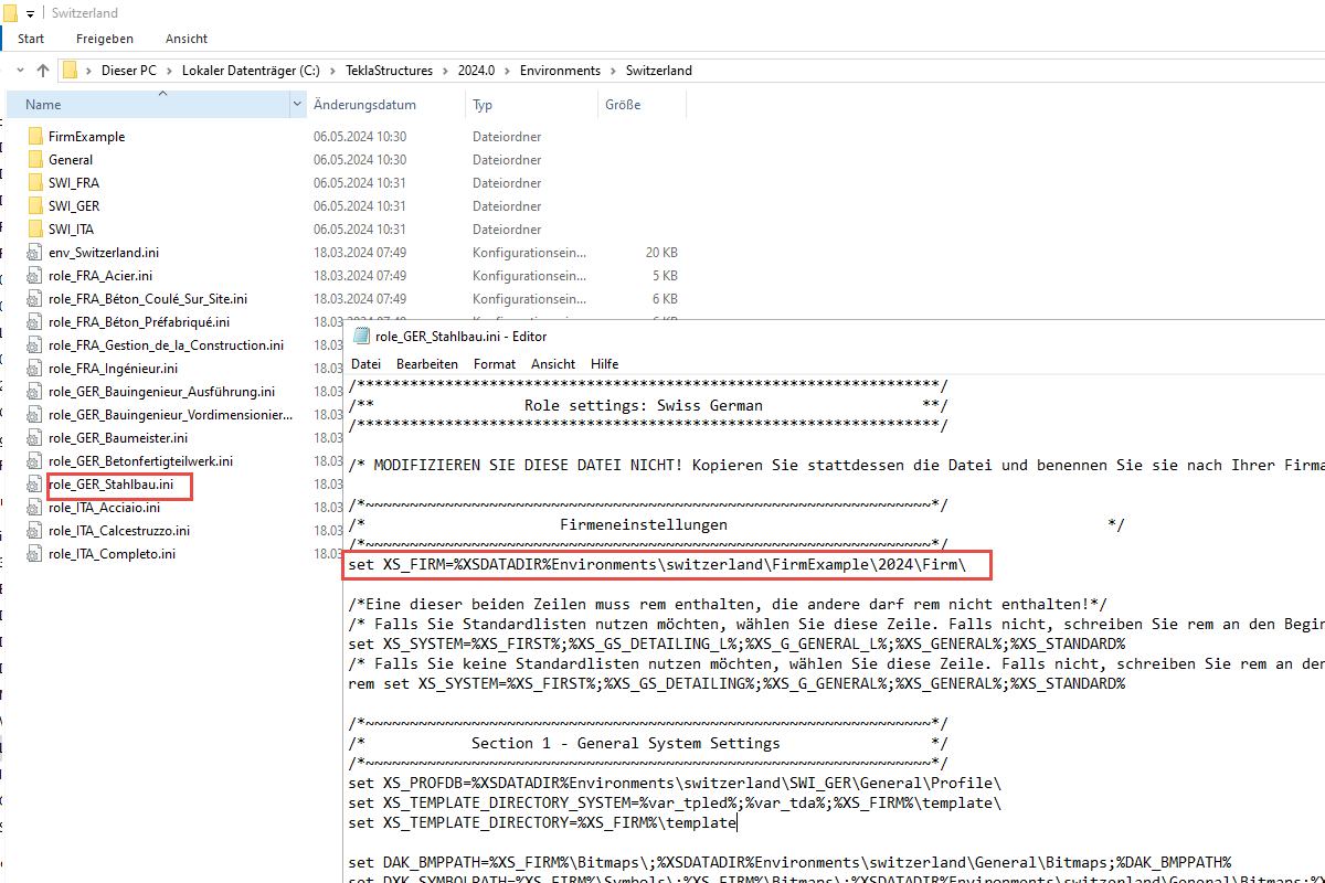 Ruta a la carpeta del entorno