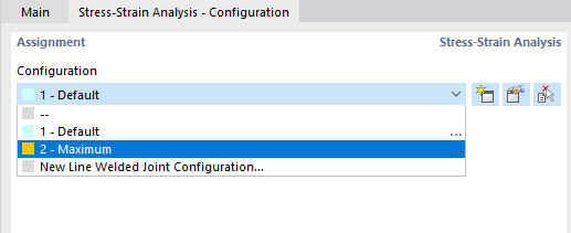 Ventana de "Unión soldada en línea": Asignar configuración