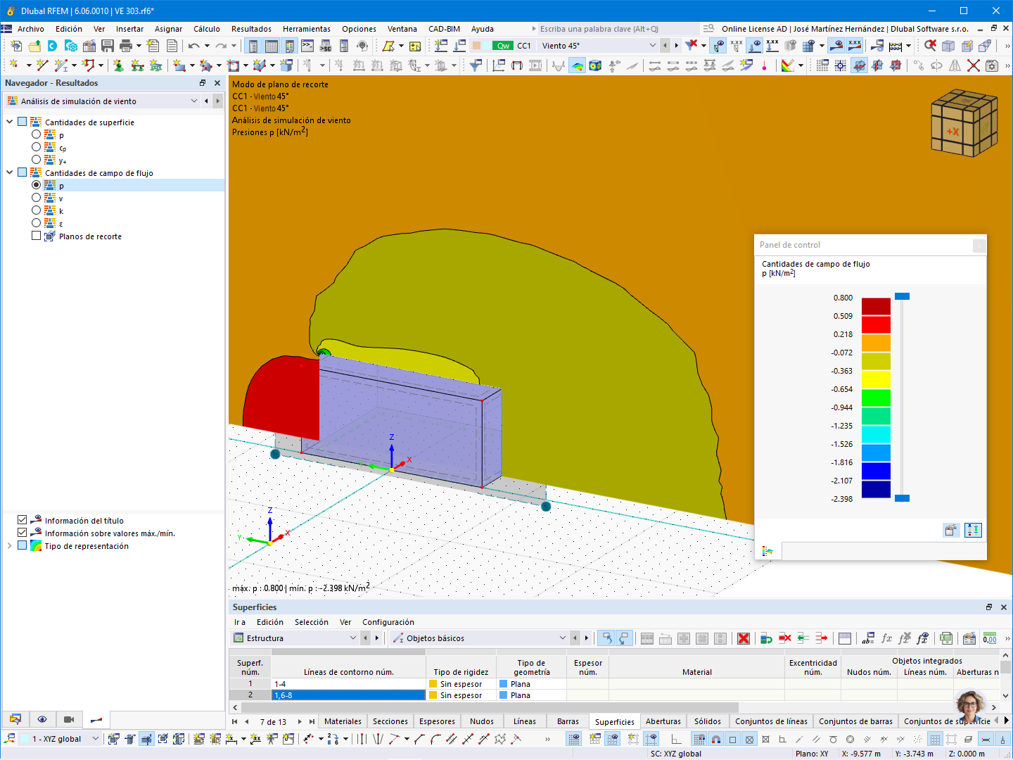Característica 002819 | Cantidades de campo de flujo