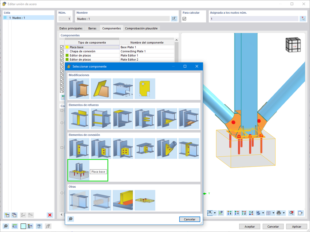 Componente "Placa base"