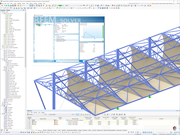 Modelo de RFEM de la cubierta de membrana de acero de la tribuna en la Universidad Tecnológica de Xuzhou, China