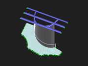 Escalera suspendida de vidrio 01