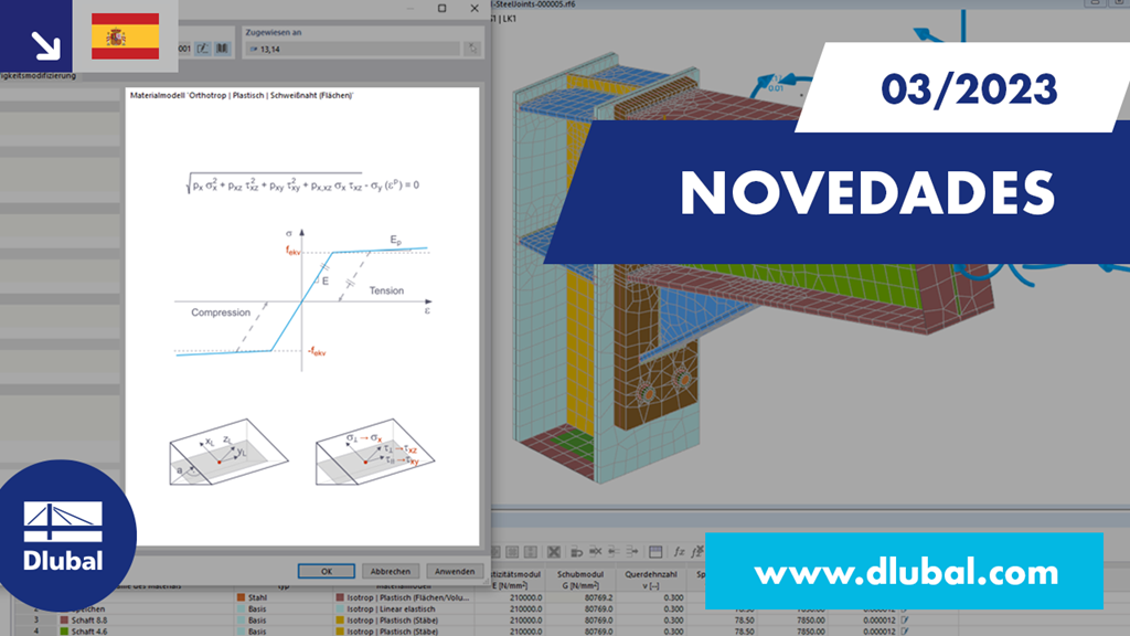 Representación de nuevas funciones en RFEM 6 y RSTAB 9, actualización de marzo de 2023