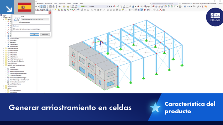 La función "Generar en celdas" permite la organización y estructuración de celdas. Es posible reconocer disposiciones específicas de celdas y detalles de conexiones.