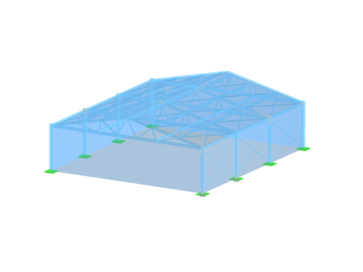 Modelo 004961 | Nave de acero con conexiones determinantes