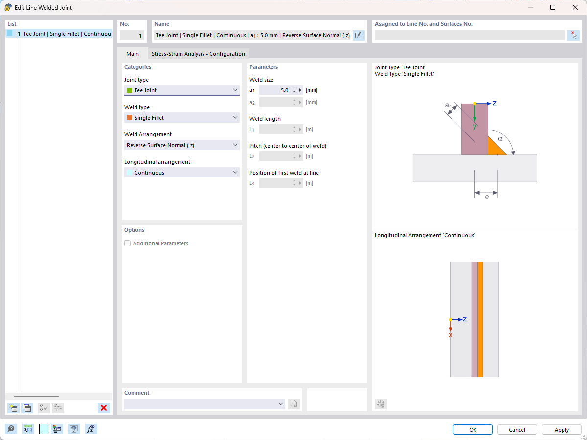 Configuración de soldadura excéntrica