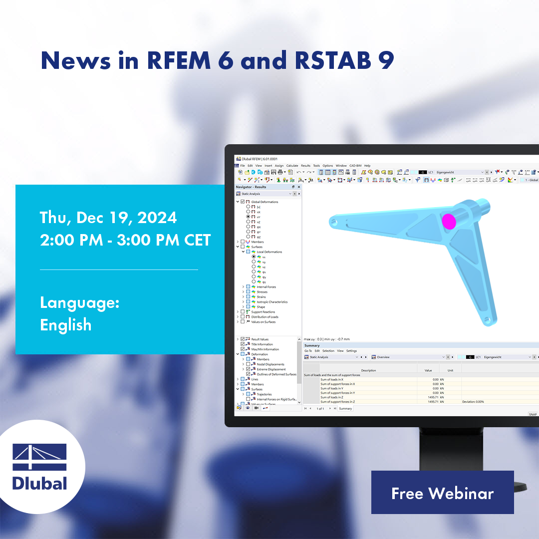 Novedades en RFEM 6 y RSTAB 9 | Jueves, 19 de diciembre de 2024 ...