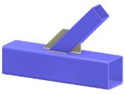Modelo 005234 | Cercha Y-Joint | Conexión de Diagonal a Cordón con Placa de Nudo Pasante