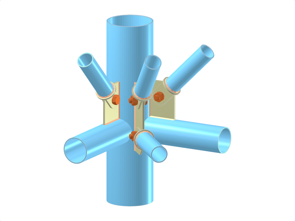 Modelo 004991 | Arriostramiento tubular a pilar tubular