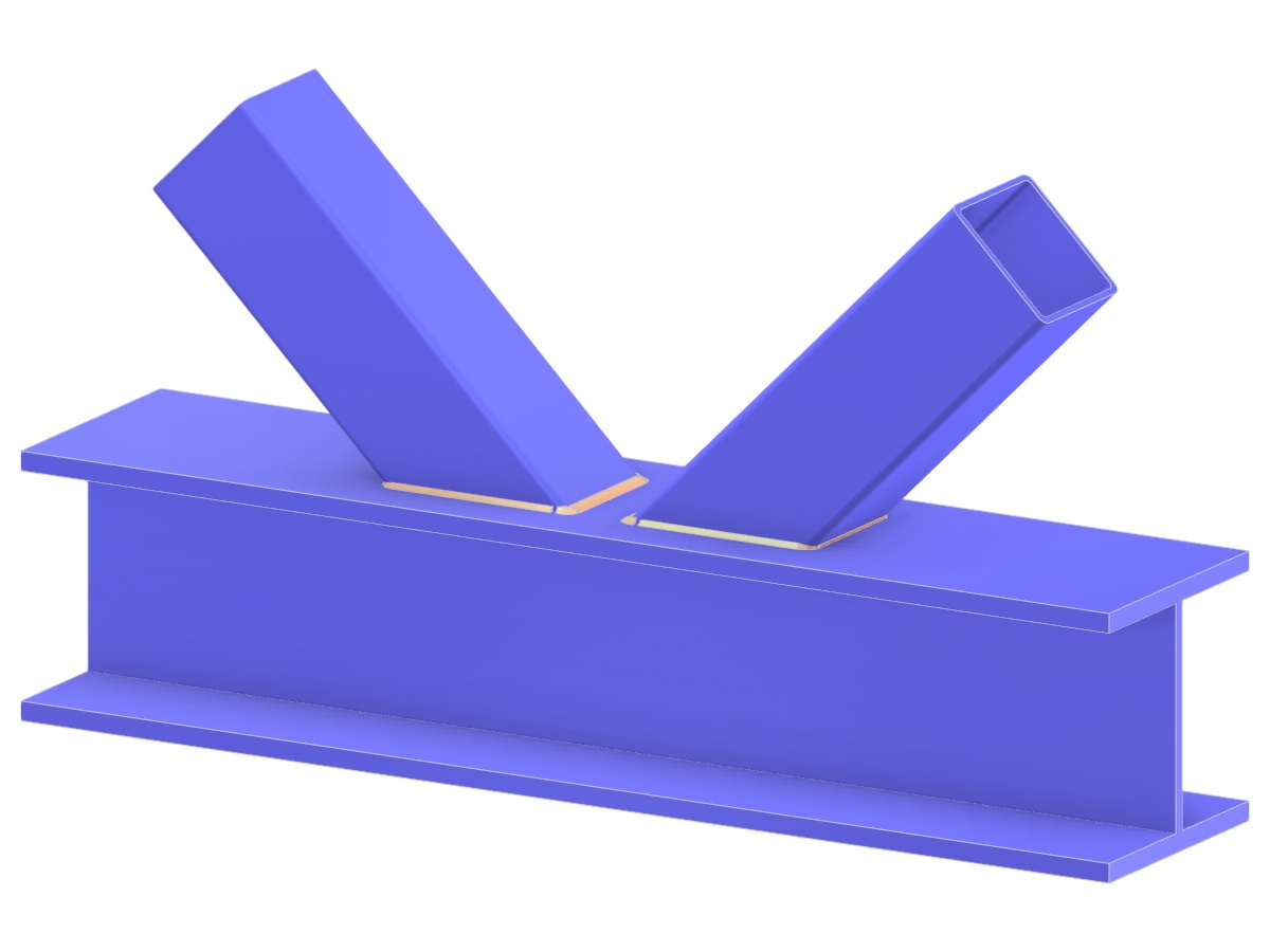Modelo 005302 | Unión en K de celosía | Conexión de diagonales al cordón