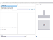 Selección del tipo de cimentación en el cuadro de diálogo del complemento "Cimentaciones"