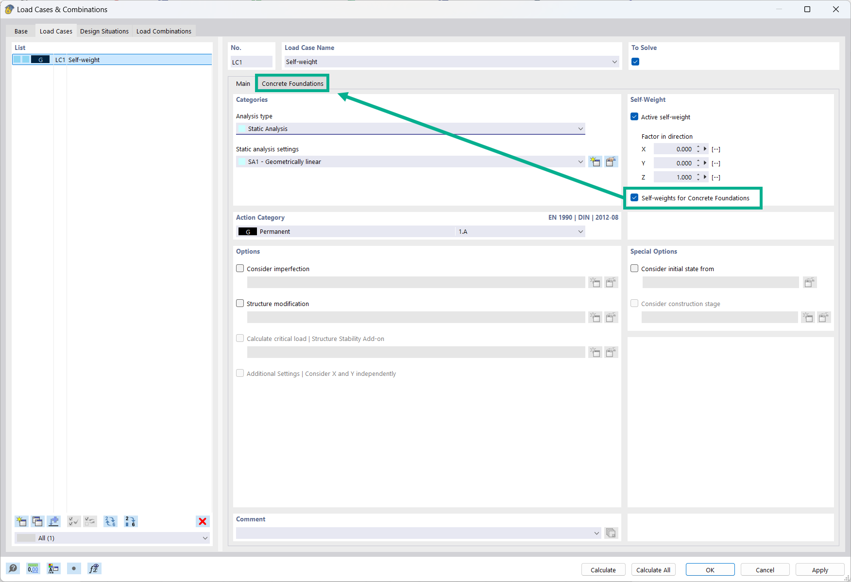 Activación del peso propio para cimentaciones de hormigón