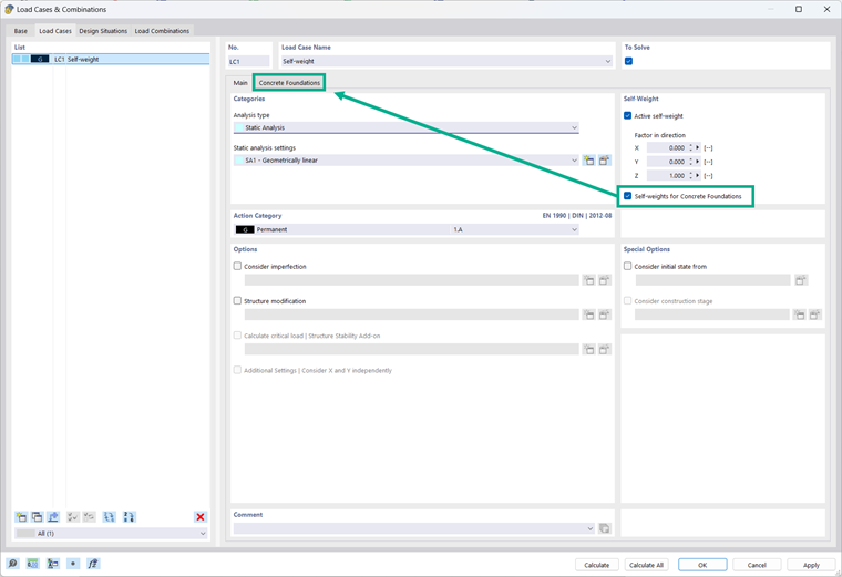 Activación del peso propio para cimentaciones de hormigón